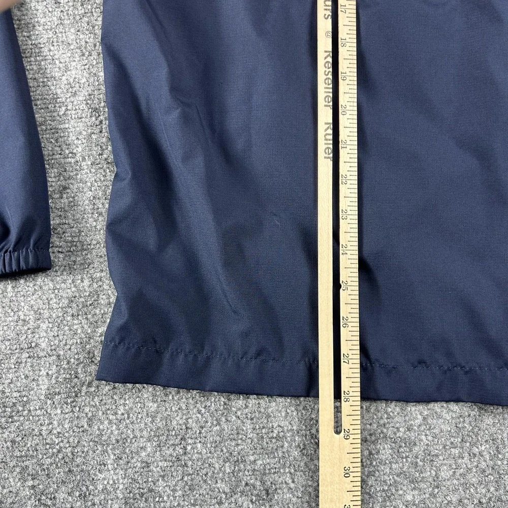 Eddie‎ Bauer Sport Jacket Mens Medium Blue Hooded Full Zip Windbreaker Shell